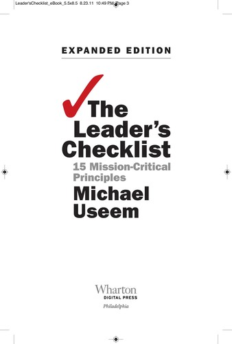 The Leader's Checklist
