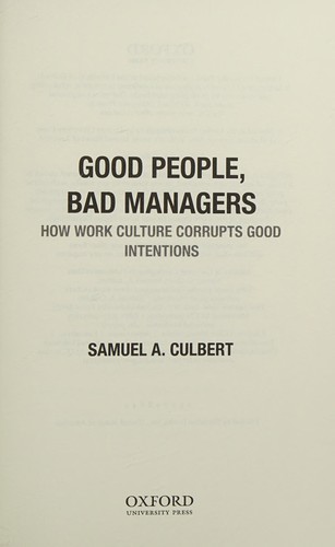 Good People, Bad Managers