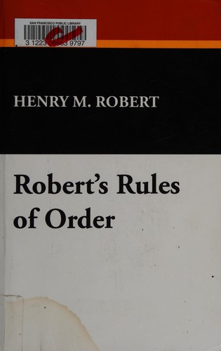 Robert's Rules of Order